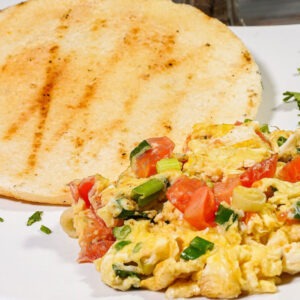 Cali Aji Latin Kitchen & Bakery Breakfast Arepas con Huevos Revueltos