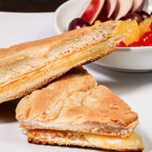 Cali Aji Latin Kitchen & Bakery Breakfast Kids Cheese Sandwich and Fruits