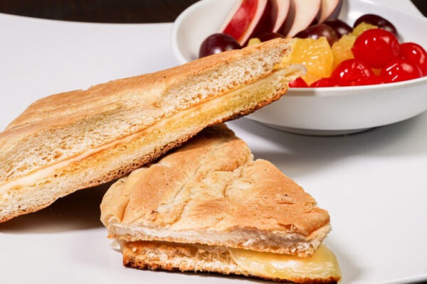 Cali Aji Latin Kitchen & Bakery Breakfast Kids Cheese Sandwich and Fruits