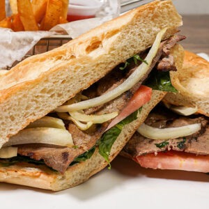 Cali Aji Latin Kitchen & Bakery at Riverview, Fl. Steak And Onions Sandwiches